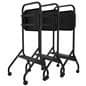 Mobile TV cart showcasing how well multiple stands can stack together when not in use