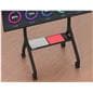 Rolling flat panel TV cart with 32 inch long shelf for laptops or other media storage
