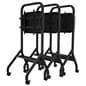 Rolling flat panel TV cart showcasing how well multiple stands can stack together when not in use
