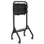Rolling flat panel TV cart showcasing the floor stand without any monitor mounted on it