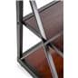 wood and metal display shelving with reinforced sides