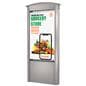 Outdoor digital signage display displaying a grocery store advertisement 