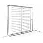Frame for illuminated pop up backdrop with 8' wide design