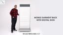 Rolling Slatwall Stand with Sign Holder