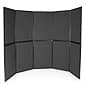129"w Floor Standing Hook & Loop Display Board, 10 Panels, Double Sided - Black