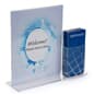 Countertop Sign Holder with Pamphlet Pocket, T-Style Design - Clear