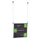 8.5 x 11 Ceiling Sign Holder with 16-foot Steel Cable - Clear