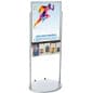 Floor Standing Poster Holder with Acrylic Literature Pockets