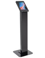 This Secure Tablet Floor Stand Features An Enclosure for iPad 10.2 to Display Your Branded Content This secure tablet floor stand for iPad 10.2