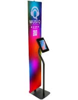 Printed iPad Banner Stand with Adjustable Bracket and Graphic Rails Printed iPad Banner Stand with Adjustable Bracket and Graphic Rails