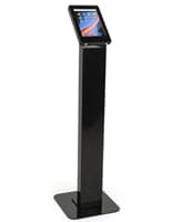 15 x 55 Locking Floor Stand iPad Kiosk with Front Camera Accessibility 55 inch tall locking floor stand iPad kiosk with glossy finish