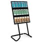 3-Tiered Literature Floor Stand, 4"/8.5"w, 9-18 Pockets – Black