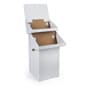 Cardboard Display for Floor, 2 Tiers, Removable Header - White