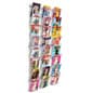8-Tiered Acrylic Magazine Wall Rack, 8.5"w - Clear