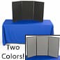 54"w Tabletop Hook & Loop Display Board, 3 Panels, Double Sided - Black & Gray