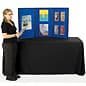 54"w Tabletop Hook & Loop Display & Write-on Board, 3 Panels - Blue & White