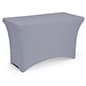 4', 6' or 8' Spandex Table Cloth, Stretch Fit Design w/ Open Back - Solid Color