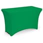 4', 6' or 8' Spandex Table Cloth, Stretch Fit Design w/ Open Back - Solid Color