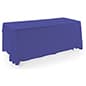 6' or 8' Polyester Table Cloth, Open Back - Solid Color