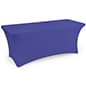 4', 6' or 8' Spandex Table Cloth, Stretch Fit Design w/ Open Back - Solid Color