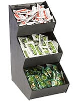 Black Acrylic Condiment Packet Organizer with 3 Tiered Design Condiment packet organizer in black acrylic