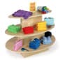 Tiered Display Table w/ 3 Shelves, Oval - Maple