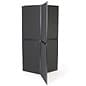 Y-Shaped Floor Standing Hook & Loop Display Board, 6 Panels - Black