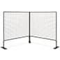 Art Display Grid, V-Shaped, (2) 3' x 3' Panels, Iron Mesh - Black