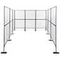 Art Display Grid, U-Shaped, (18) 3' x 3' Panels, Iron Mesh - Black
