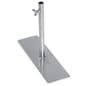 Art Display Grid Base with 1 Leg Support, Rectangular - Silver