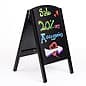 18 x 26 Write-On Board A-Frame, Chalk & Wet Erase, Double Sided - Black