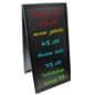 20 x 42 A-Frame Sign, Write-On Board, Chalk & Wet Erase, 2-Sided, Wood Frame - Black