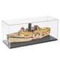 Model Display Case w/ Lift-Off Top, Removable Ring Riser - Black