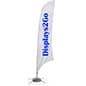 Custom Outdoor Feather Flag - 1 Color Printing