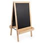 24" x 36" A-Frame Sidewalk Sign, Chalkboard & Wet Erase, Double Sided - Natural