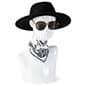 Female Mannequin Bust with Abstract Facial Features, Countertop – Glossy White