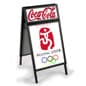 22" x 28" A-Frame Sidewalk Sign Stand, Double Sided with Header