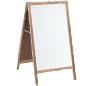 21" x 34" A-Frame Sidewalk Sign, Write-On Board, Double Sided - Wood Grain