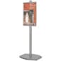 Floor Standing Poster Holder, Snap Frame, Single-Sided - Silver