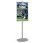 Floor Standing Poster Holder, Snap Frame, Single-Sided - Silver