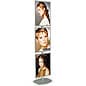 22" x 28" Floor Standing Poster Holder, 3 Snap Frames, Double-Sided - Silver