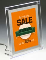 Slim Lightbox Holds 11" x 17", LED Illuminated Panel Slim Lightbox