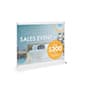 Recycled Acrylic Countertop Sign Holder, T-Style Design - Clear