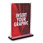 5" x 7" Acrylic Countertop Sign Holder, Magnetic Closure, Double-Sided - Clear