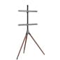 Tripod Easel TV Stand, Fits Screens 43”- 65”, Wooden Legs, 180° Swivel