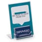 5" x 7" Countertop Sign Holder with Business Card Pocket, Slanted Back - Clear