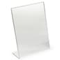 Acrylic Countertop Sign Holder, Slant Back Design - Clear