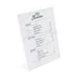 Recycled Acrylic Countertop Sign Holder, Slant Back Design - Clear
