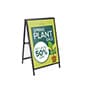 A-Frame Sidewalk Sign Stand, Double Sided, Frame Only - Black