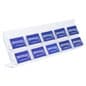 10-Pocket Business Card Holder for Tabletop, Slant Back - Clear